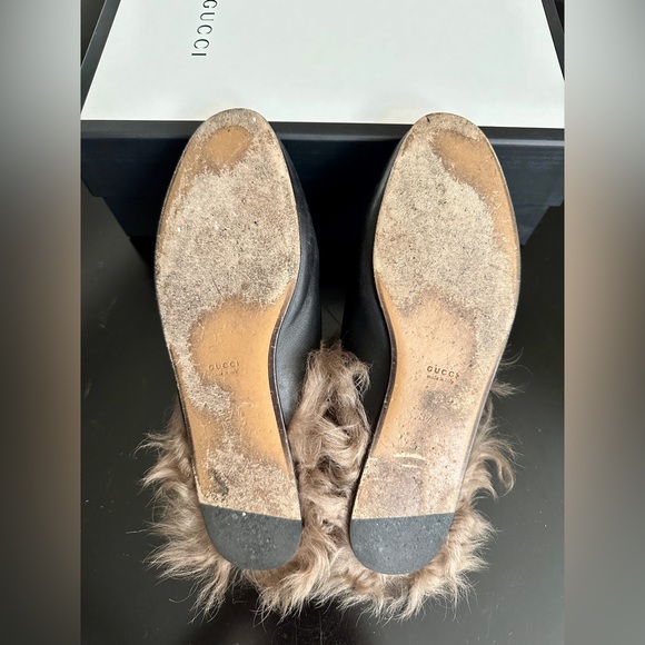 Gucci Princetone Fur Mules - Picture 5 of 6